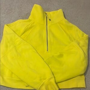 Bright Yellow Half-Zip Pullover